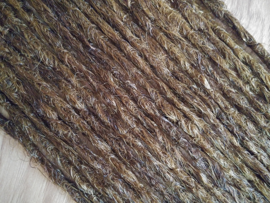Synthetic Dreadlocks - Custom Color Blend Oak Crocheted Natural Texture Dreads Made To Order
