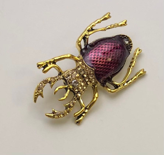 Vintage Beetle Bug Insect Brooch