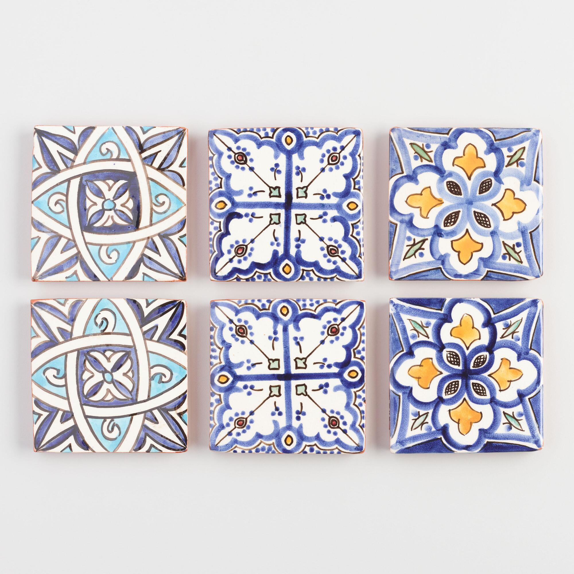 Terracotta Moroccan Tile Coasters 4 Pack by World Market