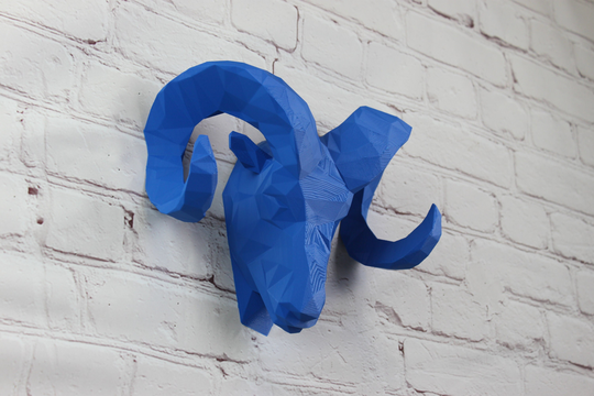 Medium Geometric Ram Wall Head Modern Decor