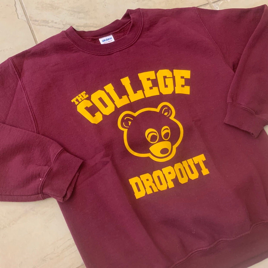 The College Dropout Unisex Heavy Blend Crewneck Sweatshirt, Tee Shirt, Kanye Bound Yeezy Yeezus West God Jesus Is King