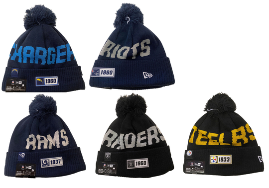 Nfl Raiders Rams Chargers Patriot New Era Knit Beanie Hat Cap With Fleece Inside