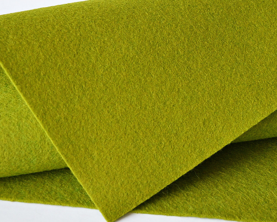 Outdoor Retreat Wool Felt, Merino Blend Felt Yardage, Fabric, Green