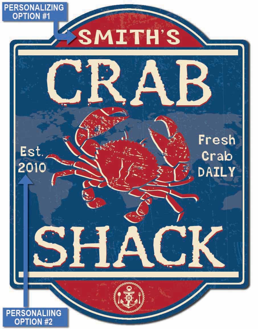 Seafood Restaurant Crab Shack Sign, Bar Dcor, Signs, Lobster Signs