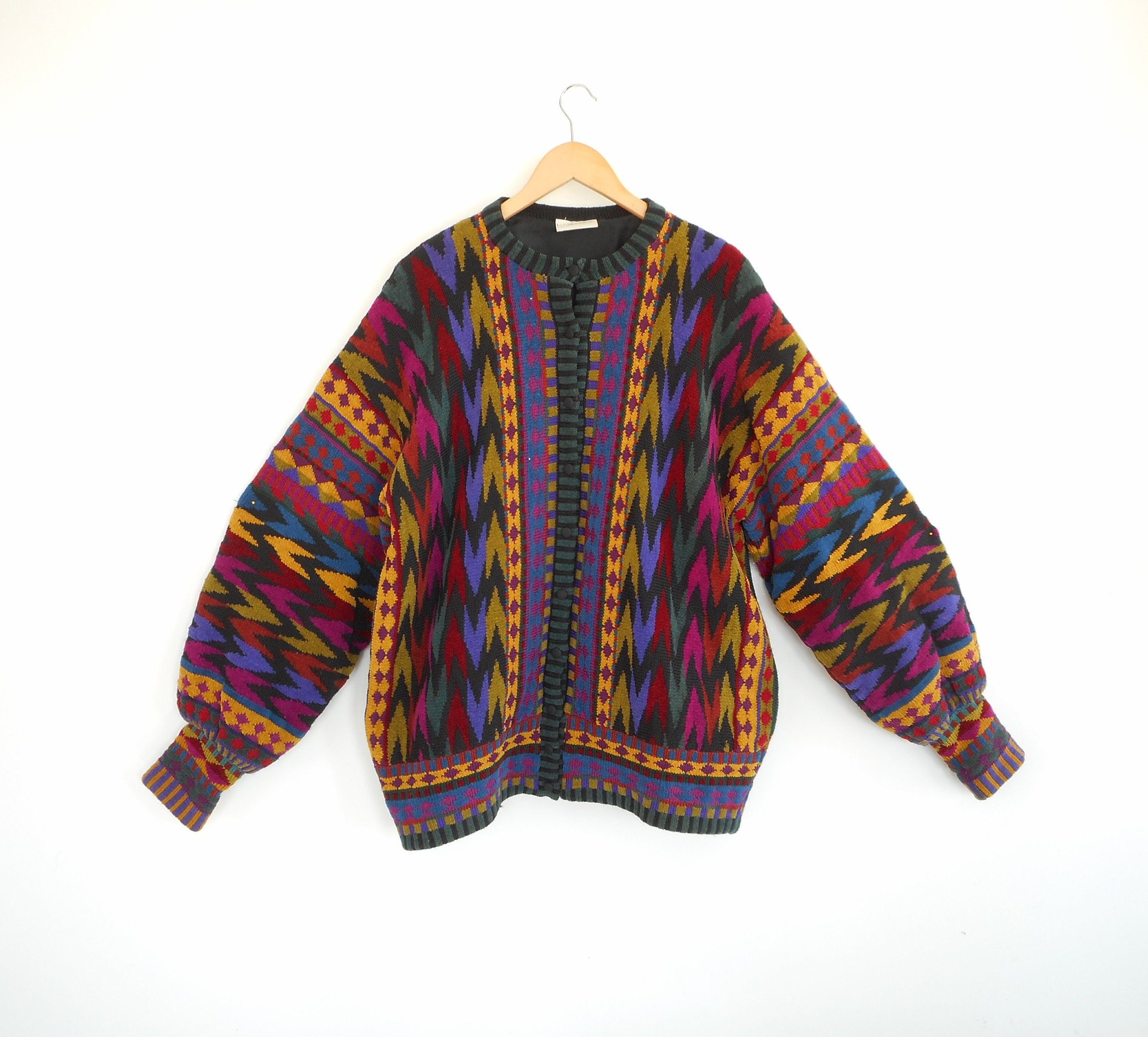 Maggie White Chenille Wool Blend Knit Heavy Sweater Jacket Cardigan Over Sized Lined Puffy Xxl One Sizes Fits All Designer Collector Piece