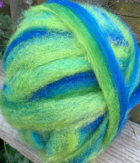 Alpaca Wool Blend Roving, 4 Ounces, "Chameleon"