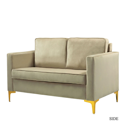 14 Karat Home Casual Tan Polyester/Blend Sleeper in Off-White | SFMSY0083-TAN