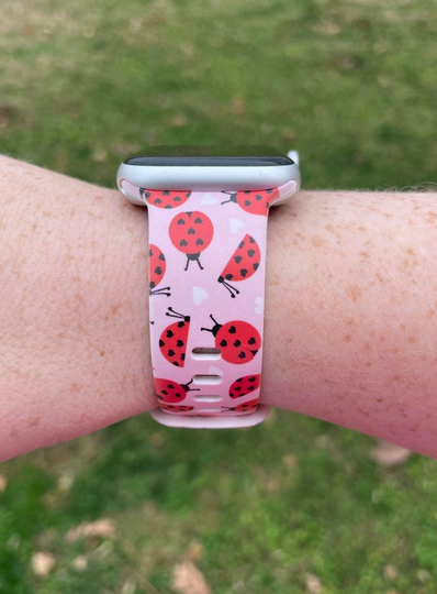 Lady Bug Watch Band Compatible With Apple Samsung Garmin