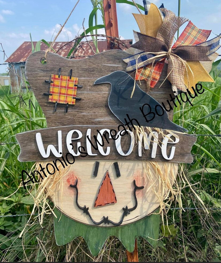 Scarecrow, Scarecrow Decor, Door Hanger, Fall, Fall Hanger