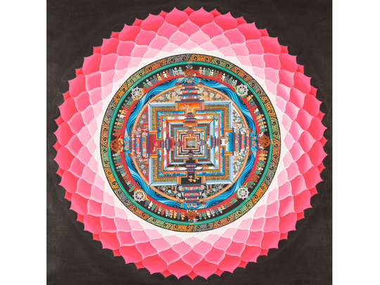 Original Hand-Painted Kalachakra Mandala | Wall Decoration Painting Art For Meditation & Good Luck