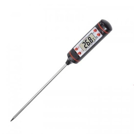 Kitchen Food Probe Thermometer Black - Standard-Pack of 1