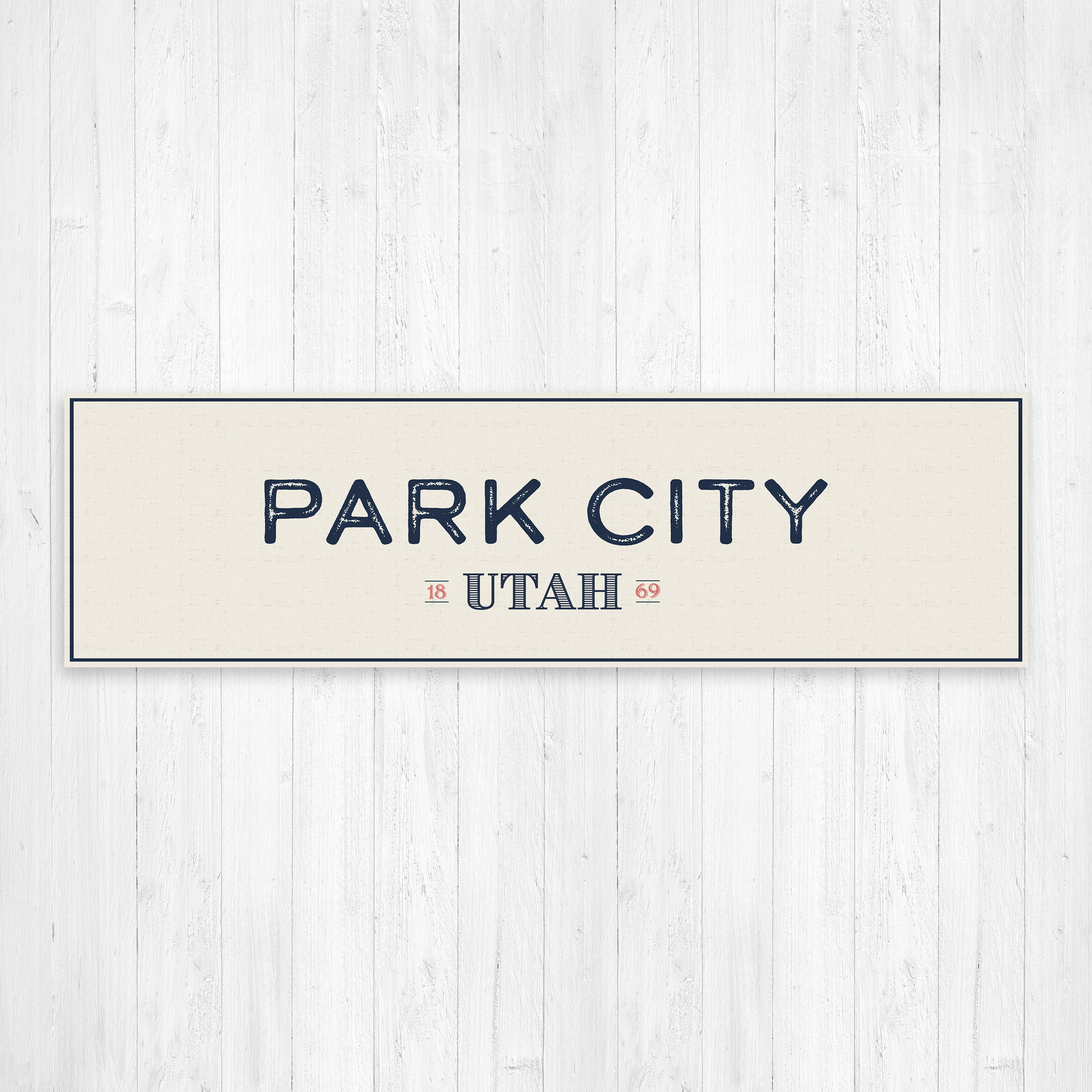 Park City Utah Wall Canvas, Vintage Printed On Decor, Art