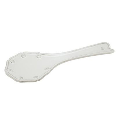 Juliska Berry Thread Whitewash Spoon Rest 10.5"L, 3.75"W, 0.75"H