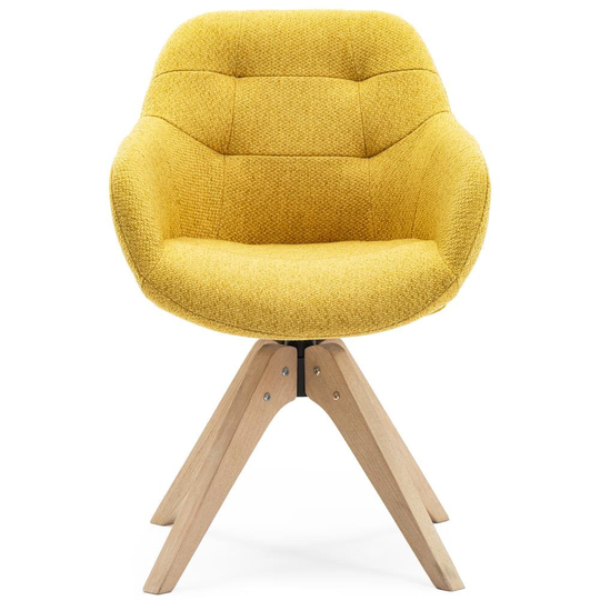 KINWELL AC Milan Kinwell-indoor Casual Yellow Blend Contemporary Accent Chair | MLA000681-YELLOW