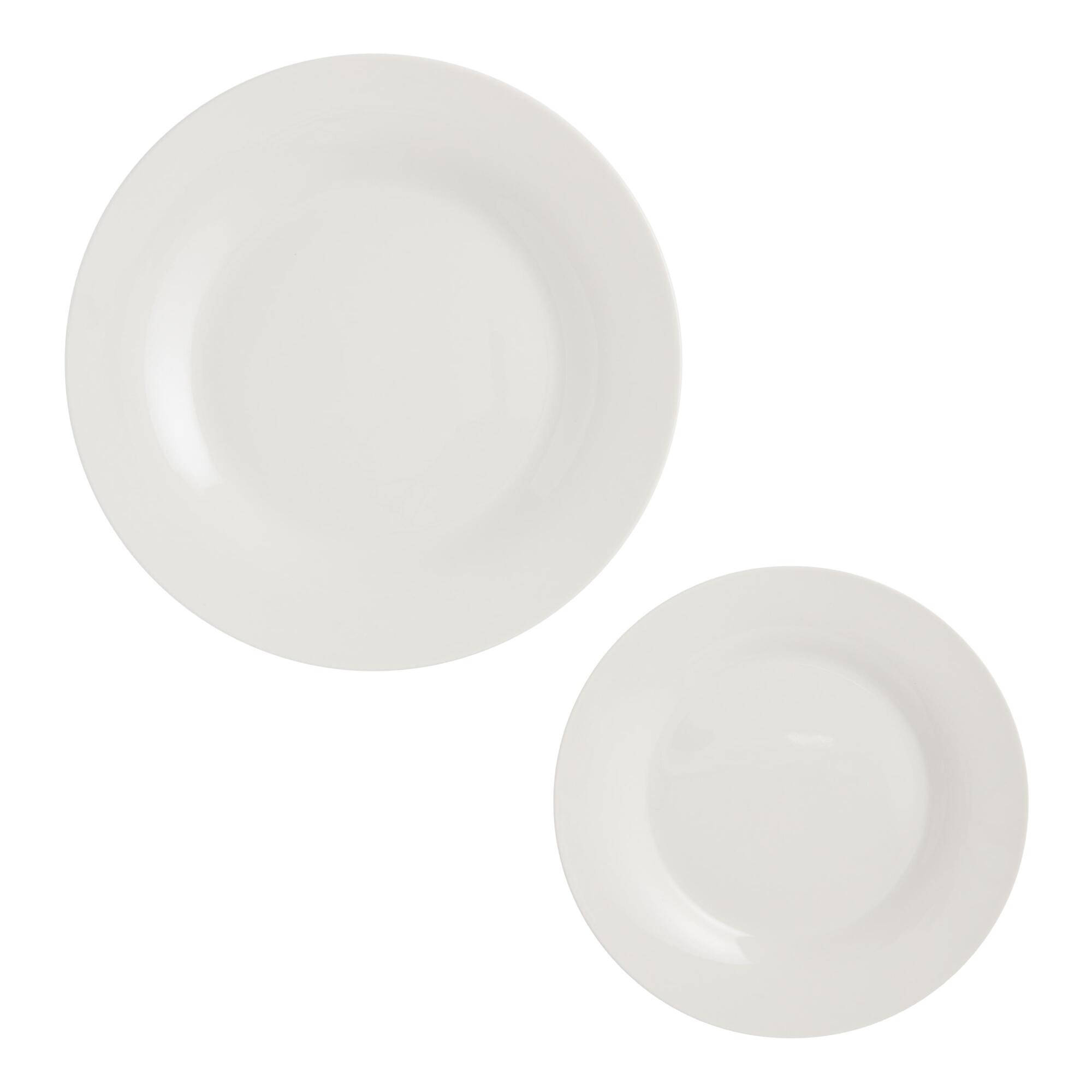 Natural White Porcelain Party Plates 6 Pack by World Market