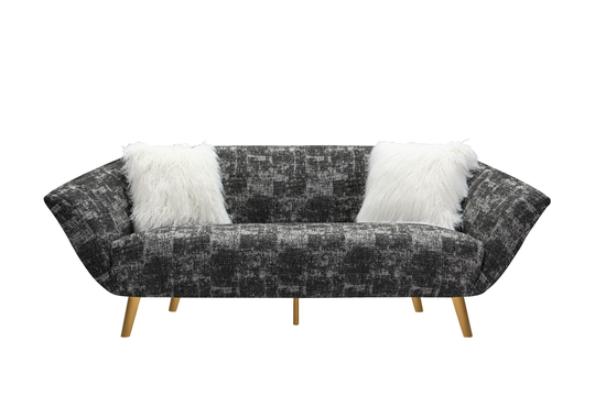 Chic Home Design Chateau Modern Black Polyester/Blend Sofa | FSA9127-LW