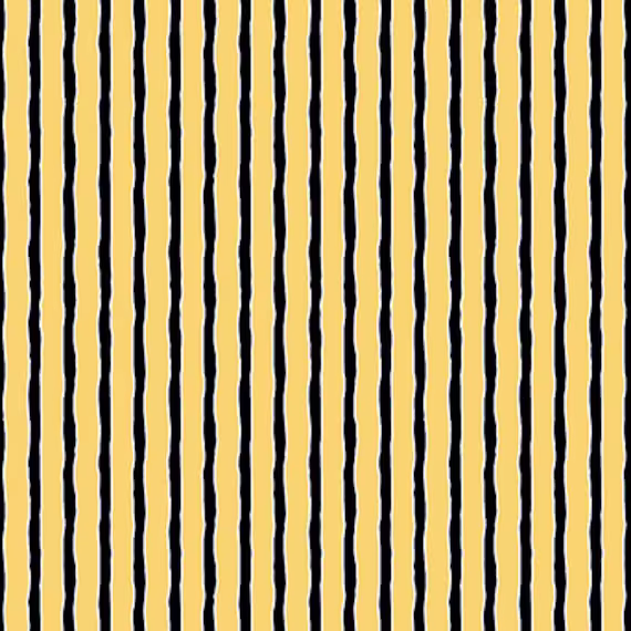 Simple Stripe Yellow & Black Cotton Fabric Bee You Shelly Comiskey Henry Glass Fq Fat Quarter Eighth Half By The Yard Bty Blender Binding