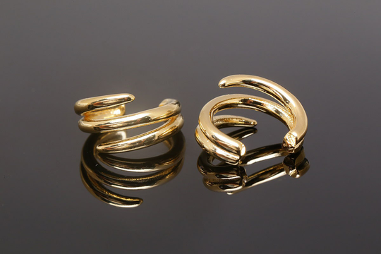 Ch0064-Gold Plated-20Pcs-Ear Cuff -Nickel Free-Non-Pierced Earring, Simple Ear