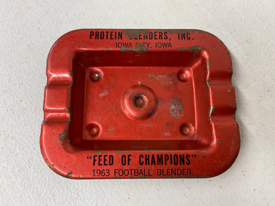 Vintage Protein Blender, Inc Iowa City, Metal Ashtray Feed Of Champions 1963 Football Blender