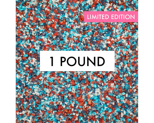 Patriotic Chunky Sugar Blend 1 lb - Our Limited Edition Patriotic Chunky Sugar Blend Is A Mix Of in Shades Red, White & Blue