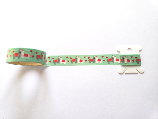 Llamas in Love Washi Tape Sample // Item #wt265
