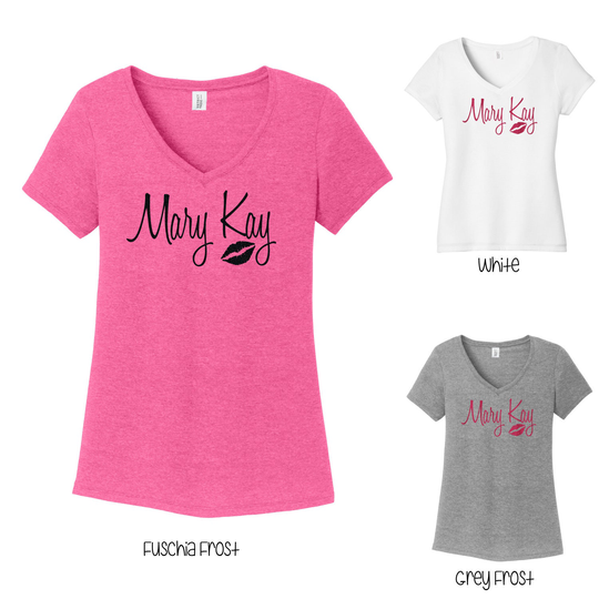 Glitter Mary Kay Tri-Blend V-Neck Tee, Shirt, Clothing, Kay, Dm1350L
