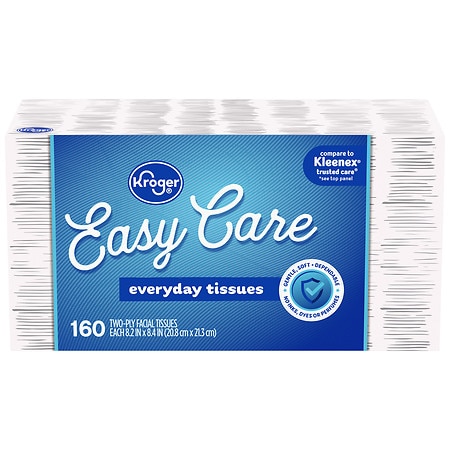 Kroger White Unscented Facial Tissues - 160.0 ea