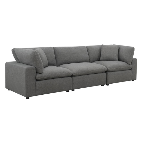 Picket House Furnishings Haven Modern Polyester/Polyester Blend Charcoal Living Room Set in Gray | UCL30573PC