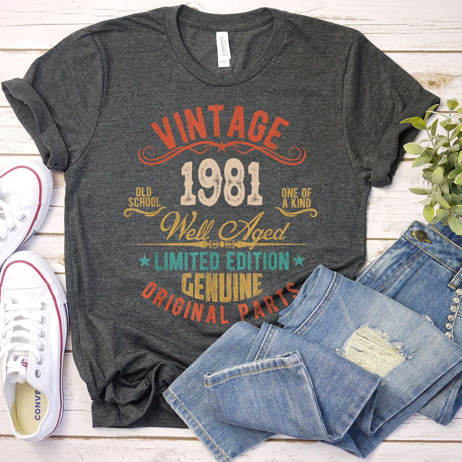 For Born in 1981 40Th Birthday Gift T-Shirt, Shirt, T-Shirt, in Shirt, - 201473