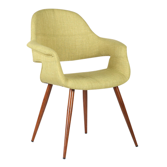 Armen Living Phoebe Contemporary/Modern Polyester/Polyester Blend Upholstered Arm Chair (Wood Frame) in Green | LCPHSIWAGREEN