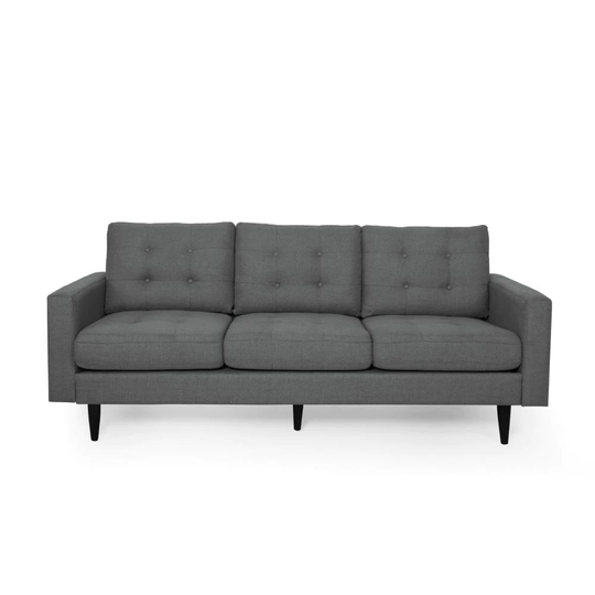 Best Selling Home Decor Adderbury Modern Dark Gray and Dark Brown Polyester/Blend Sofa | 310382