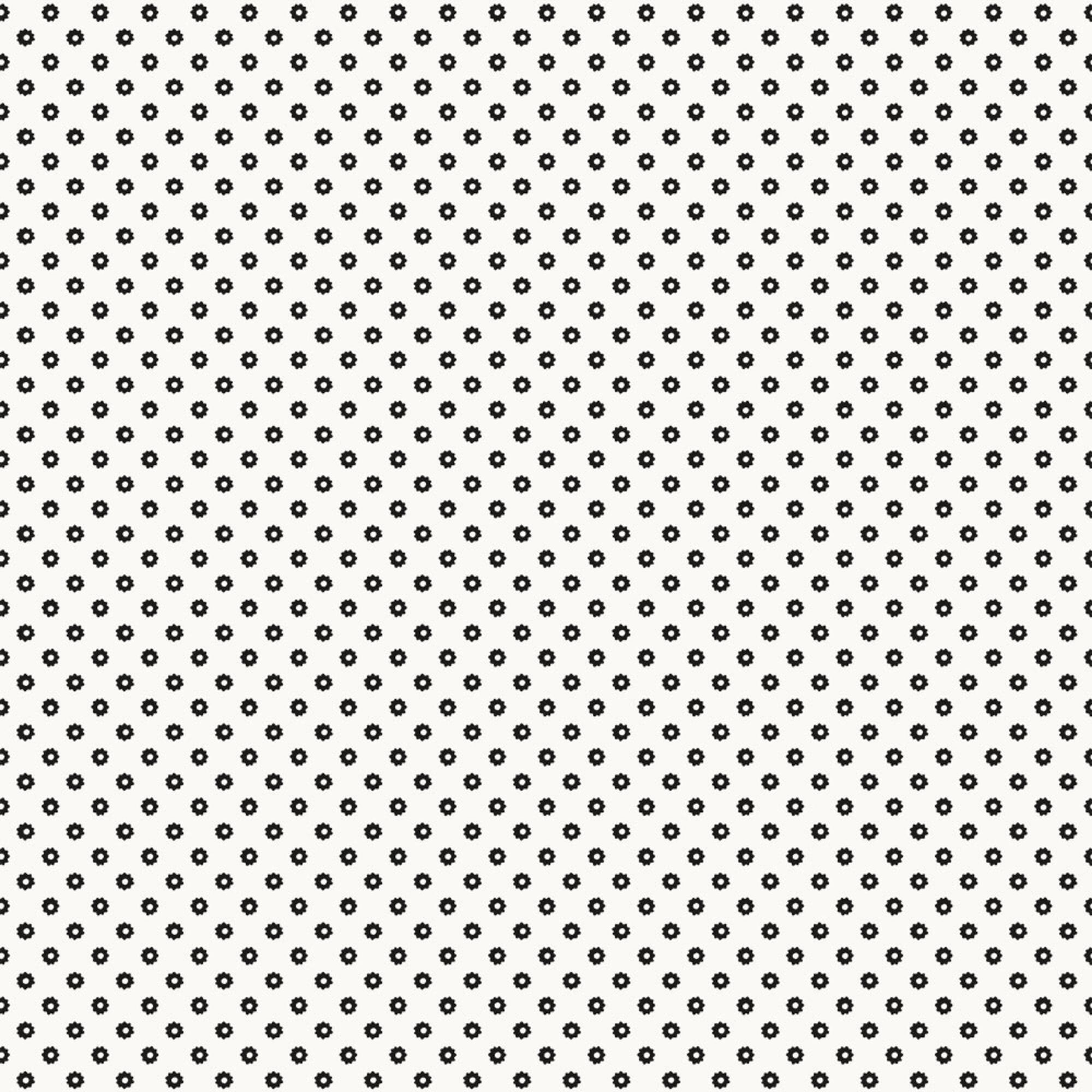 Black And White Ditsy Floral Peel And Stick Wallpaper by World Market