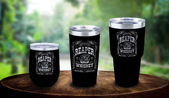 Reaper Whiskey Stainless Steel Tumblers in 12/20/30Oz Sizes. 8 Different Colors To Choose From. Yeti Style