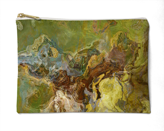 Makeup Bag, Cosmetic Bag Or Accessory Organizer, Pencil Case, Stocking Stuffer, in Olive Green, Brown, Yellow, Rodeo