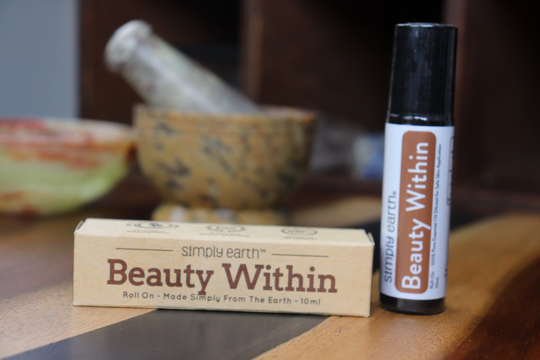 Beauty Within Essential Oil Blend Roll-On, Simply Earth Oils, Essentil Roll-On For Skin Care