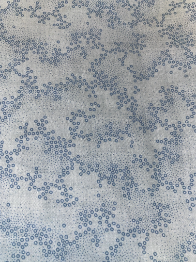 1/2 Yd Vintage Blue Circles Tonal Blender Cotton Fabric