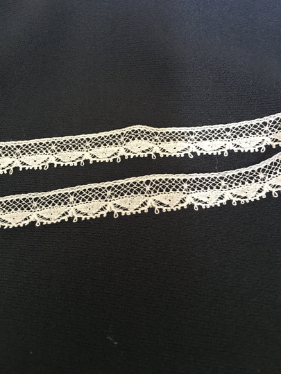 French Lace, White 3/8" Wide, All Cotton, 2 Yd 4In Piece