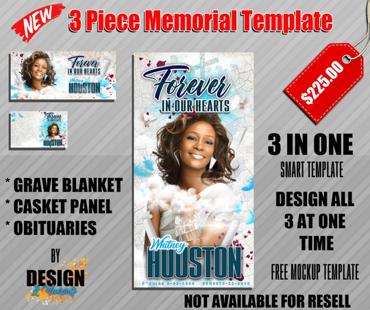 3 Piece Memorial Template