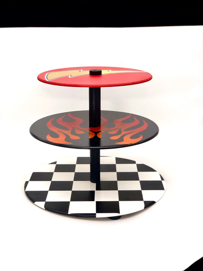 Cars Cupcake Stand Nascar Stand Race Car Cake Hand Painted