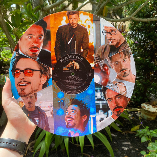 Robert Downey Jr. Vinyl Collage