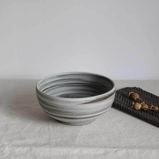 Wheel Thrown Bowl, Dark Clay Rustic Ceramic Bowl