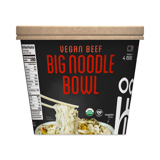 2-Pack Ocean's Halo Big Noodle Bowl, Vegan Beef 4.02 oz bowl