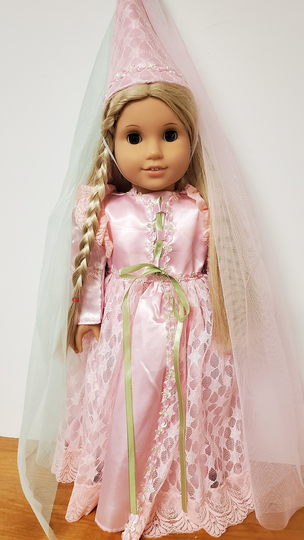 American Made Princess Dresses For Any 18 Inch Doll. 5 Different Colors
