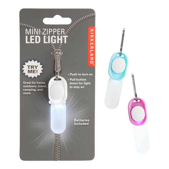 Kikkerland Mini Zipper LED Lights Set of 3: Multi - Plastic by World Market