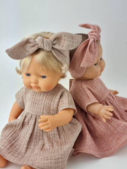 Minikane Doll Dress, Miniland 38 cm Headbands, Clothes, Paola Reina Muslin Dress