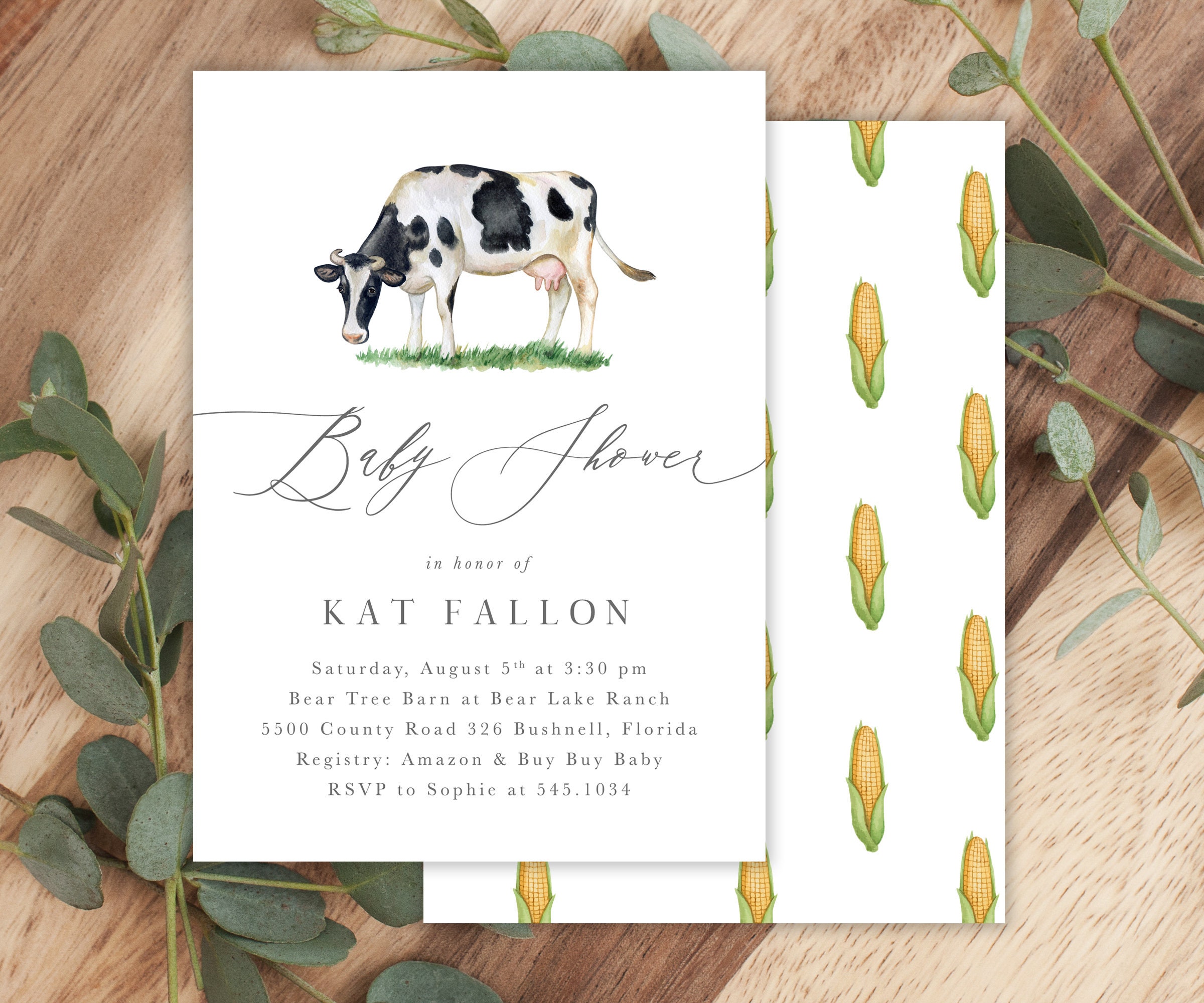 Farm Baby Shower Invitation, Modern Invitations, Gender Neutral Invite, Boy Or Girl Invite - Charlie