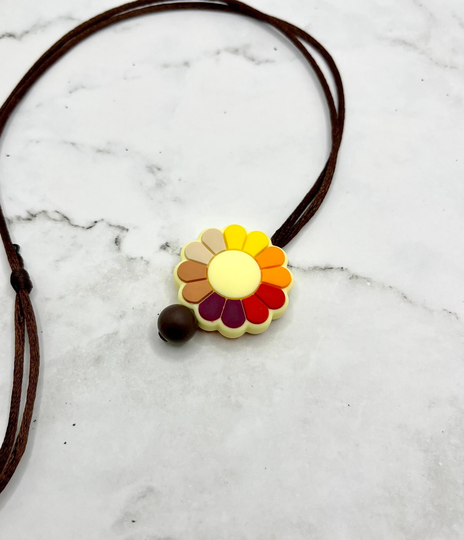 Fidget Jewelry Multicolor Flower Necklace