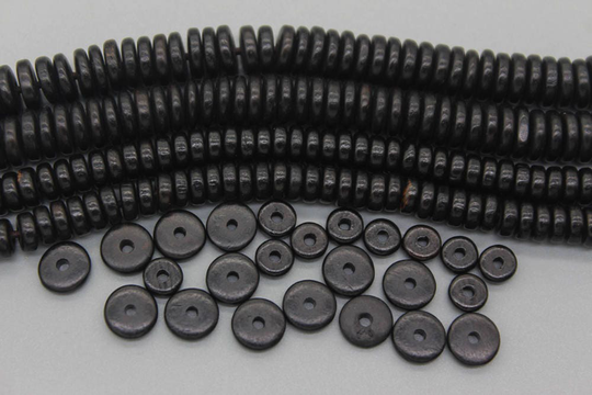 Natural Blackwood Beads 3/4/5/6/7/8/10 Mm, Wood Heishi Beads, Disc Wood
