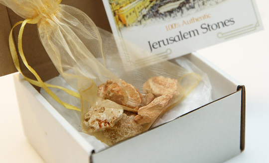 Jerusalem Stone Natural Raw Blessed Israel Gift From The Holy Land Religious Catholic Jewish Holy Gift Box