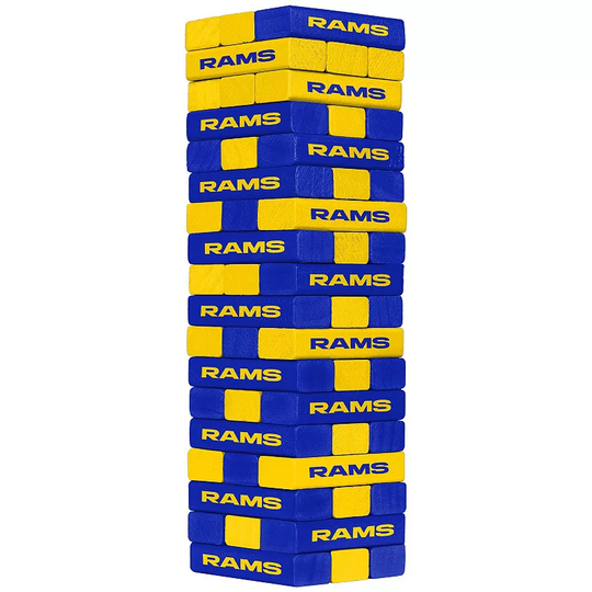 FOCO Los Angeles Rams Stackable Blocks Game, Blue